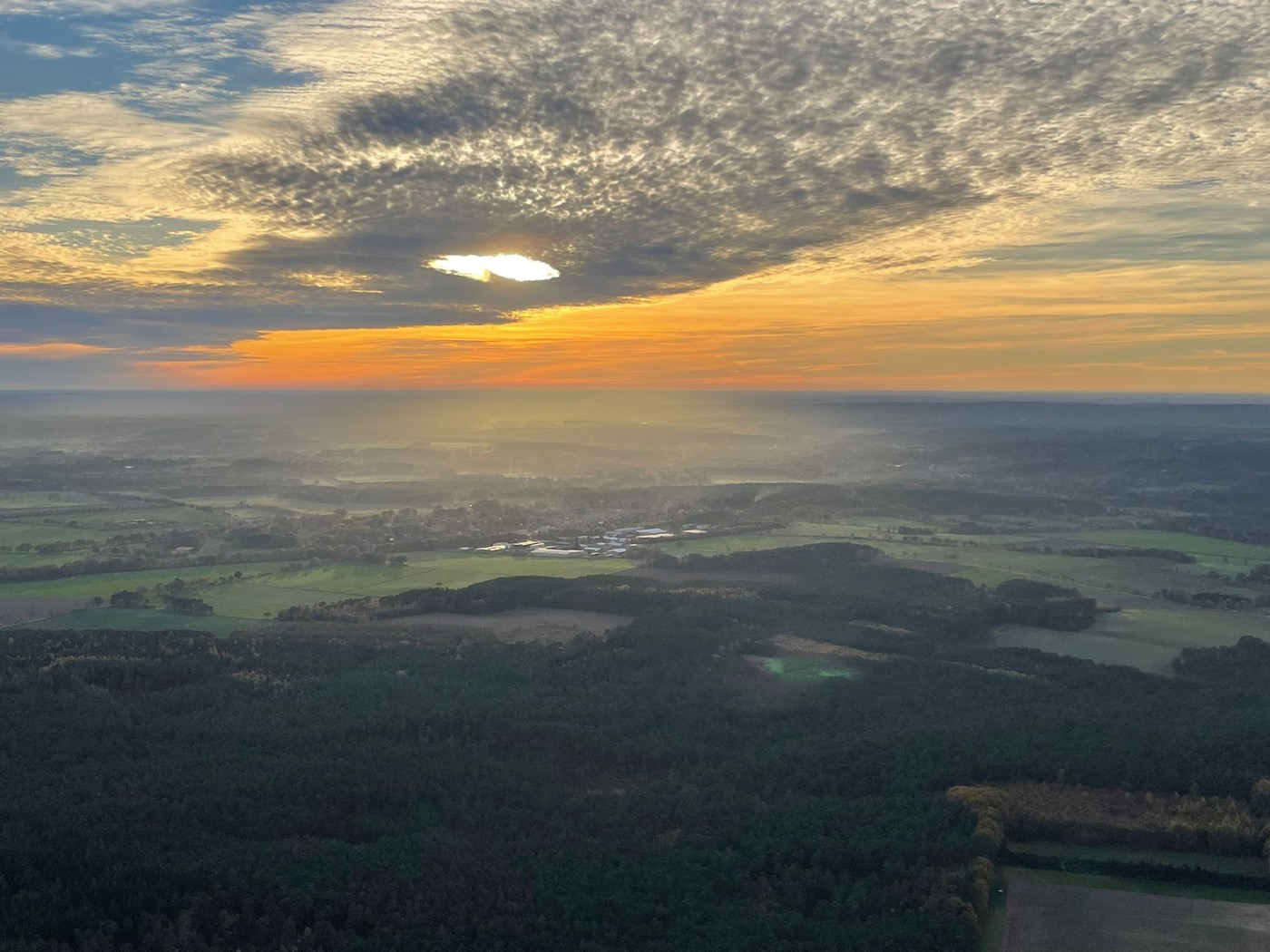 Sonnenuntergang aus dem Ballon