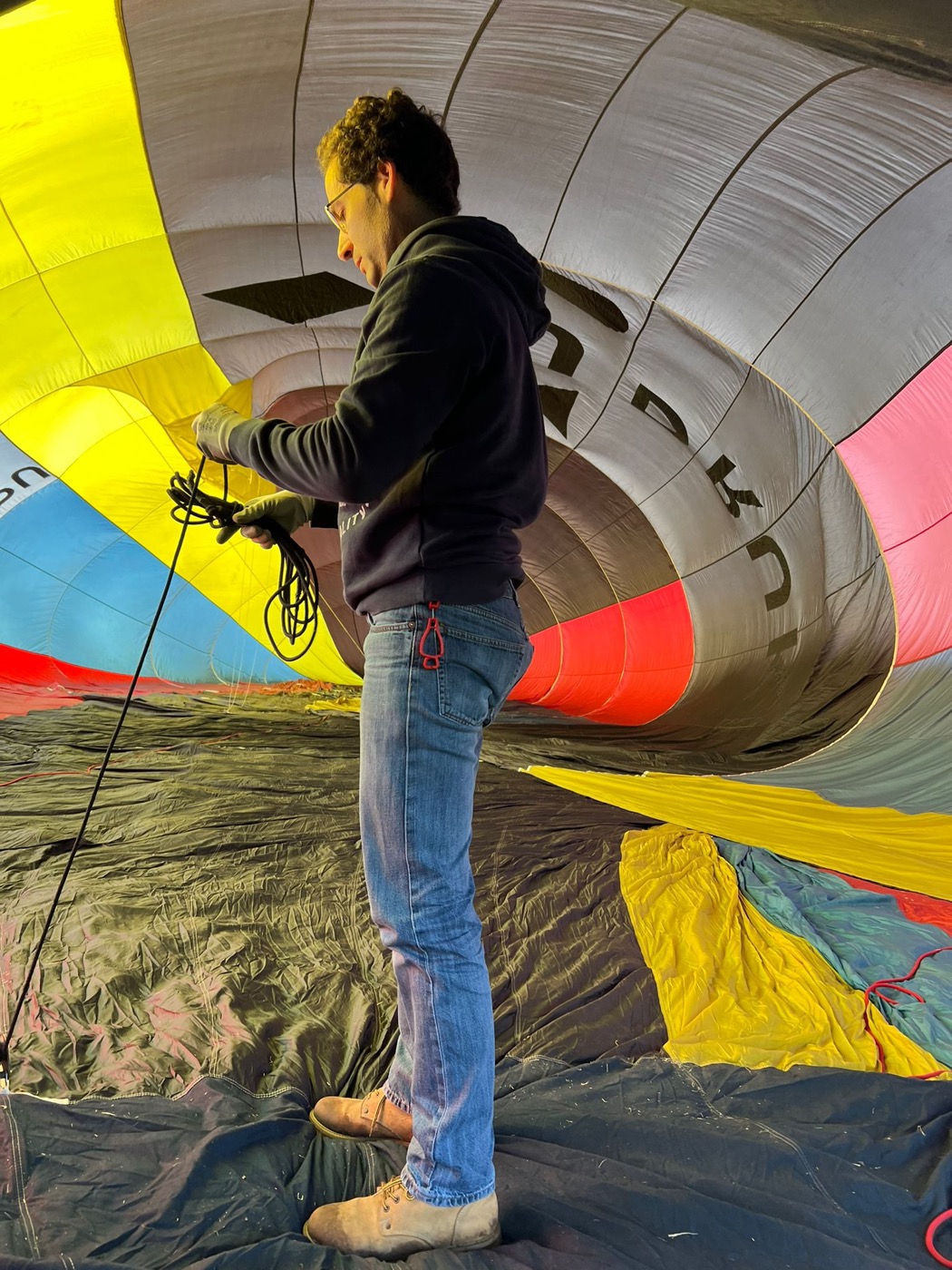 Im Inneren des Ballons